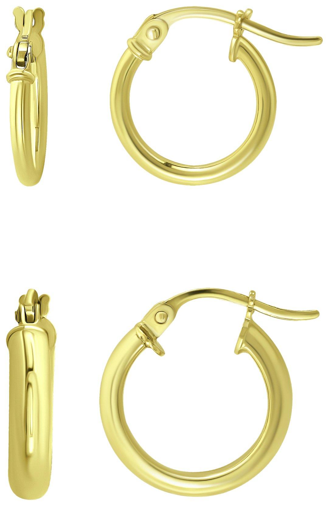 Small Gold Tone Hoop Earrings
