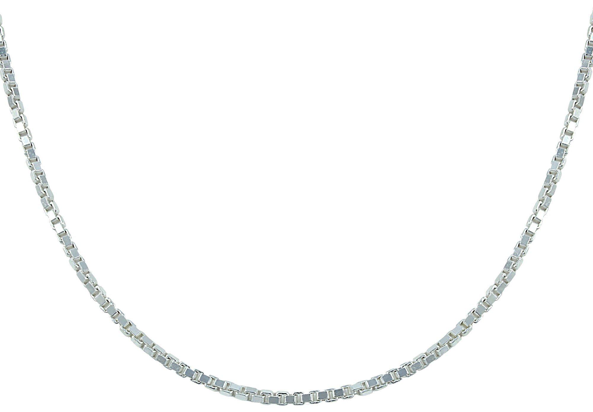 16'' Box Chain Link Silver Tone Necklace