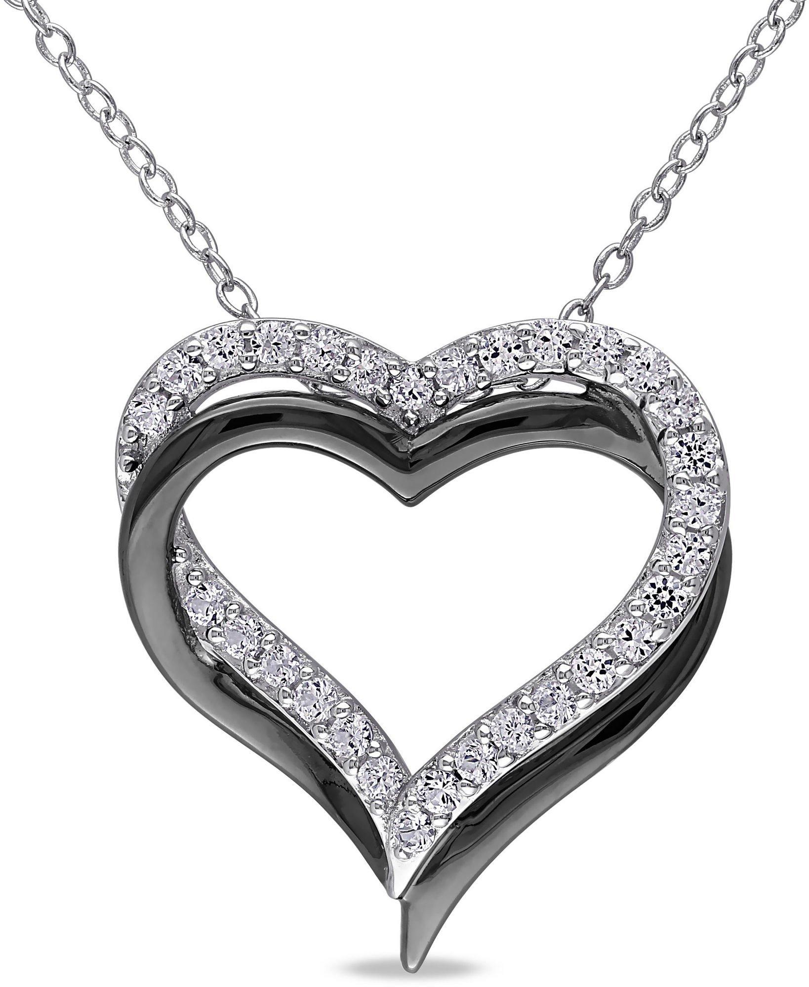 Black & White Heart Necklace