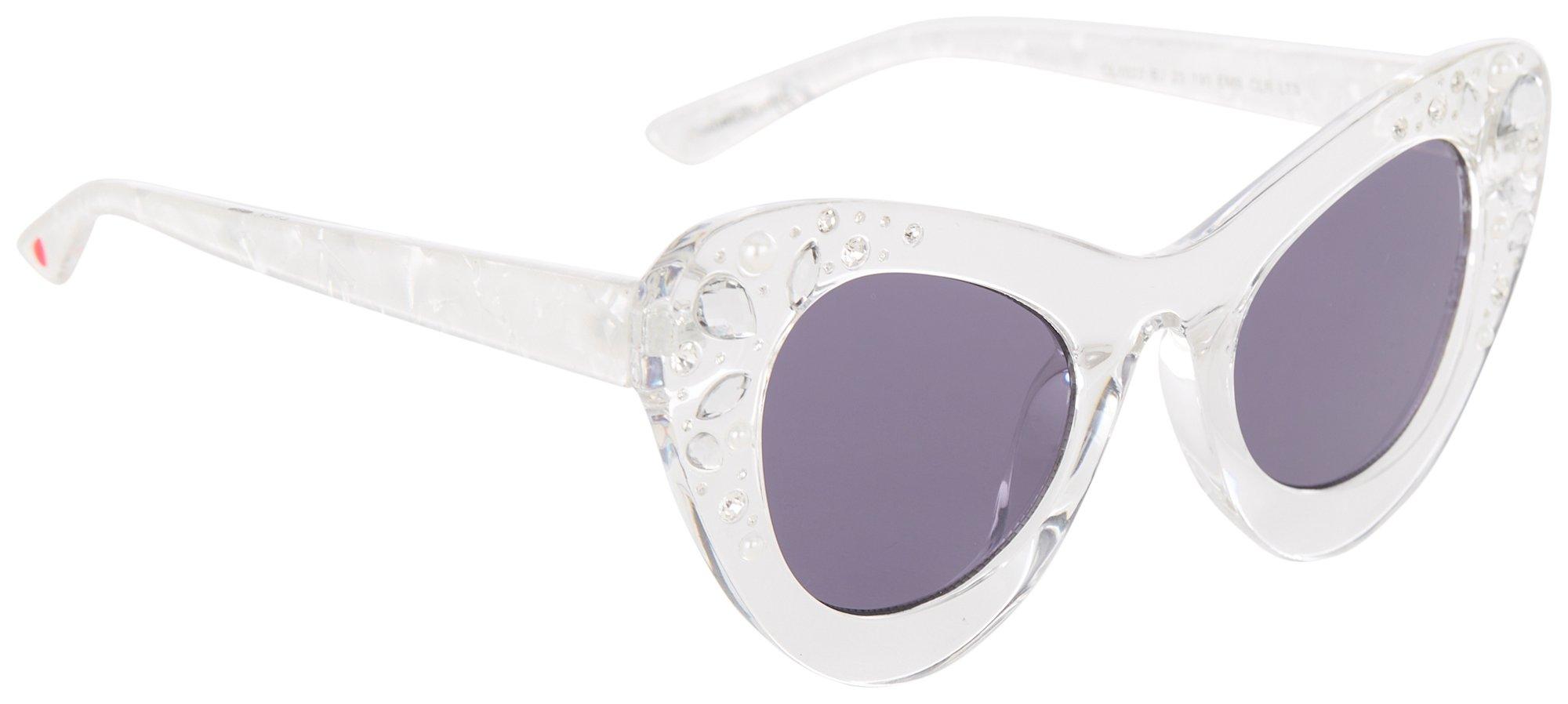 Womens Rhinestone Cateye Sunglasses
