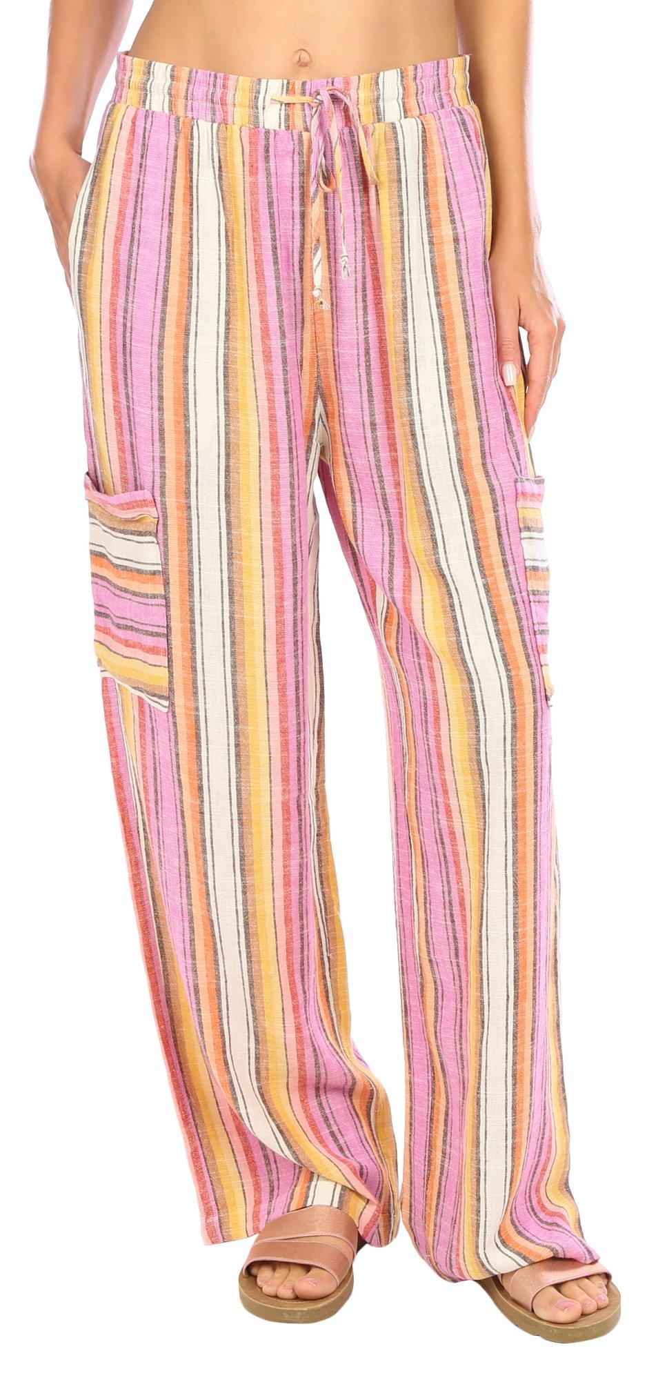 Juniors Sunset Stripe Cargo Pants