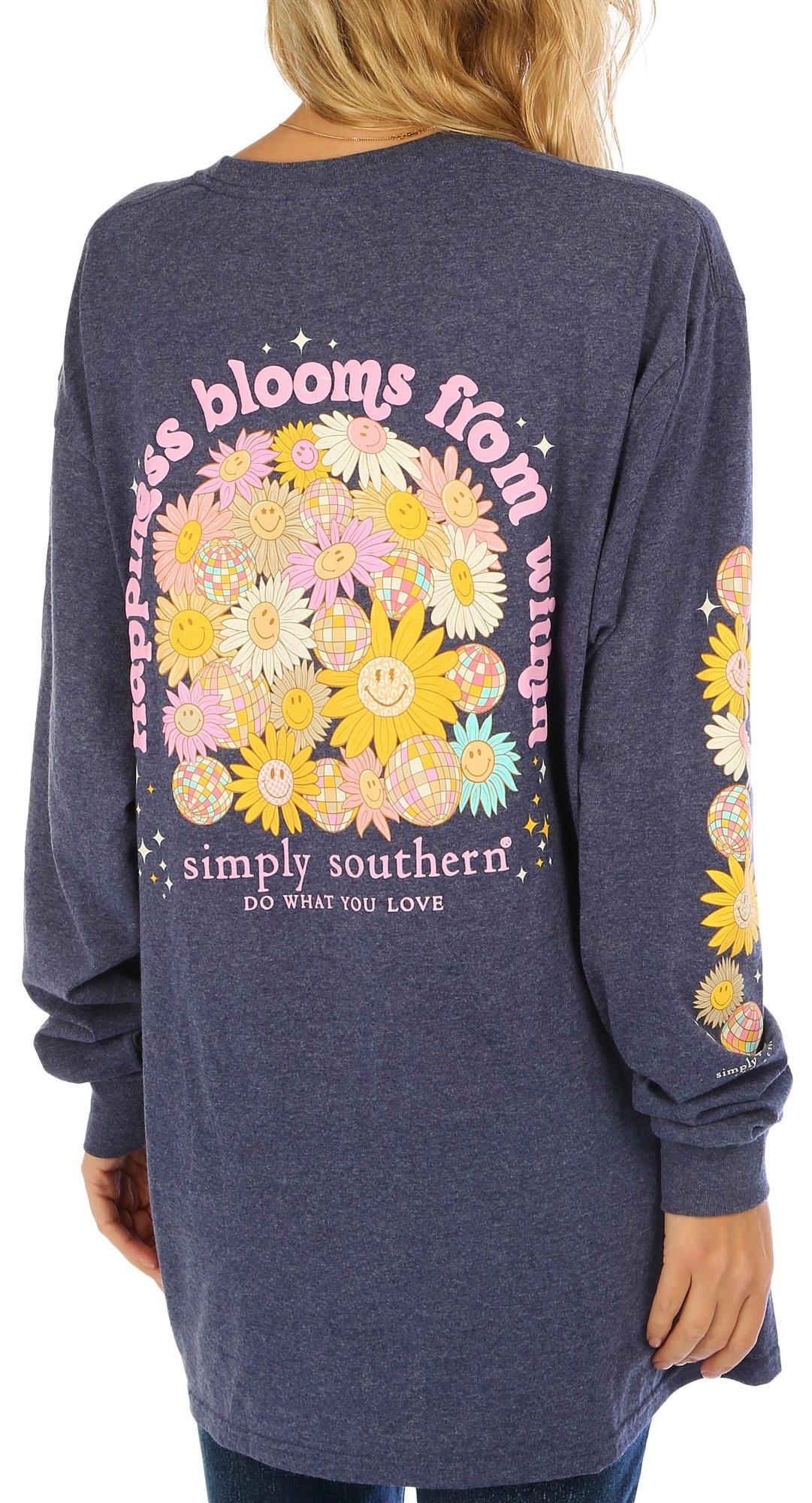 Juniors Happiness Bloom Long Sleeve Shirt