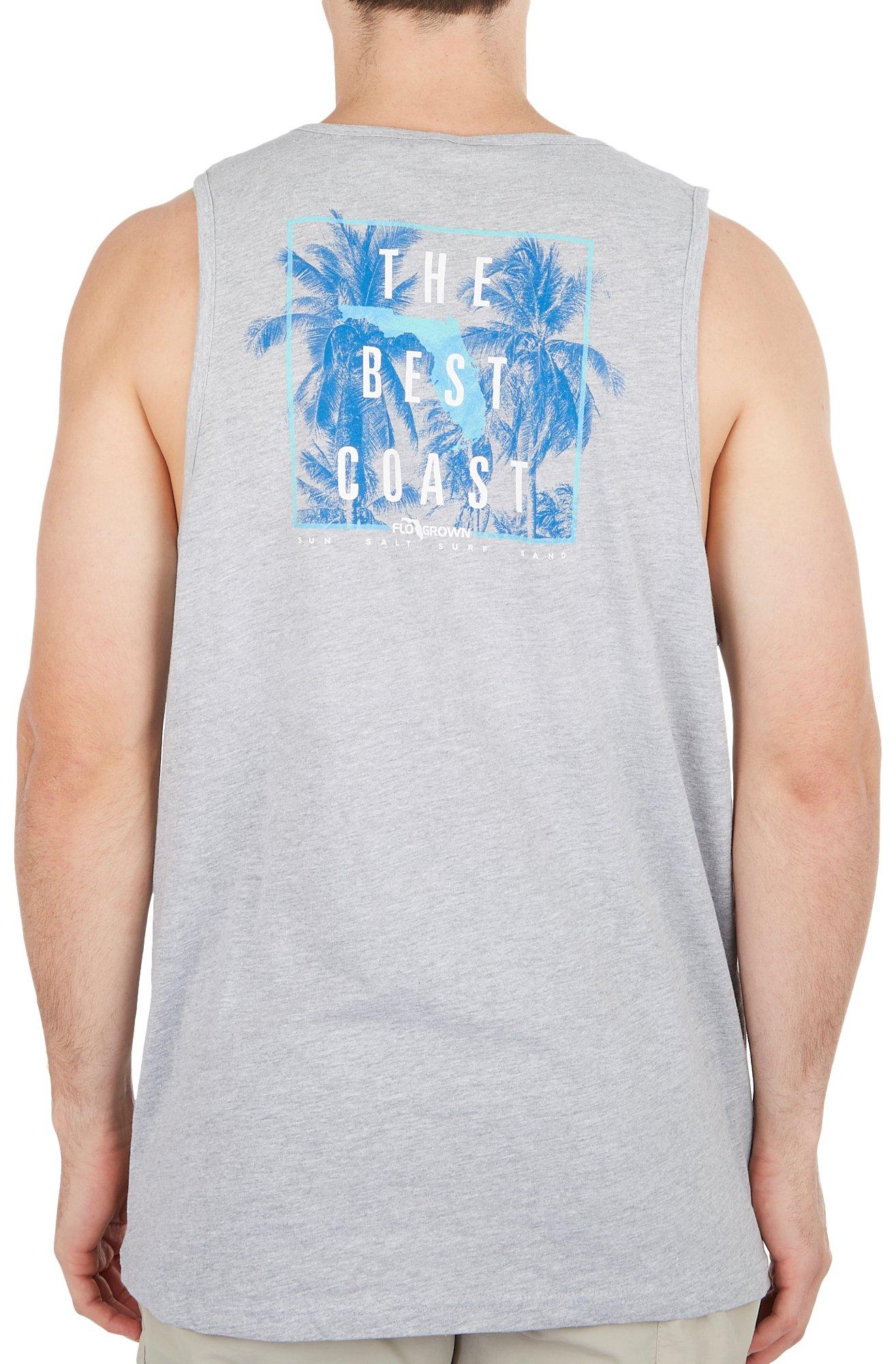 Mens Solid The Best Coast Muscle Tank Top