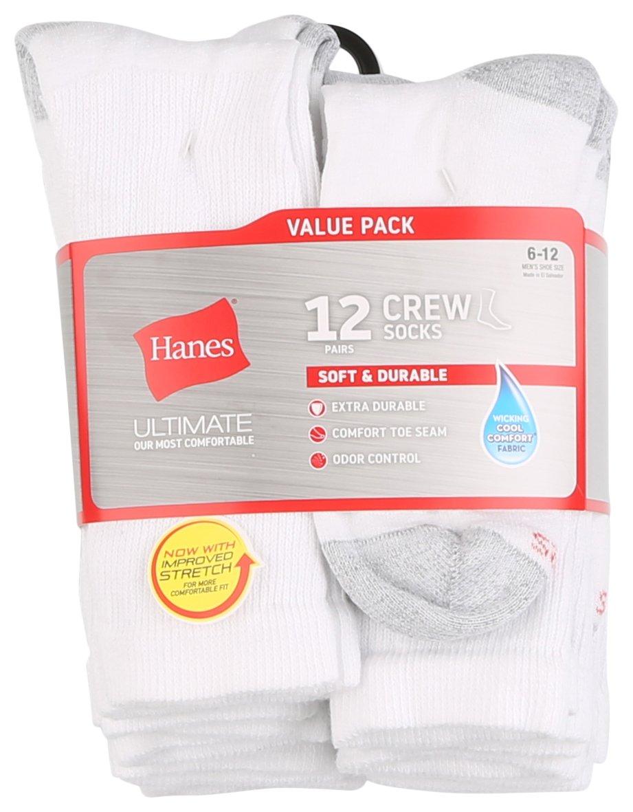 Mens 12-Pr. Value Pack Ultimate Crew Socks