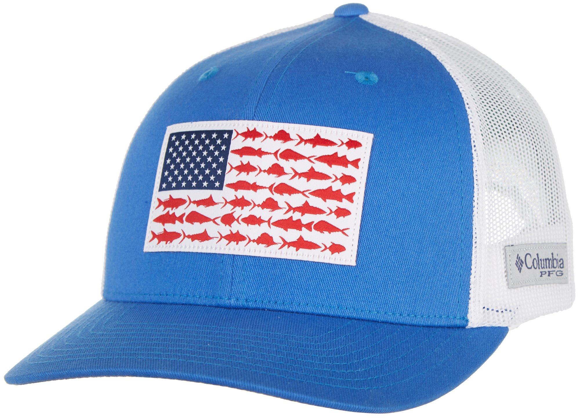 Mens PFG Fish Flag Mesh Snap Back Hat