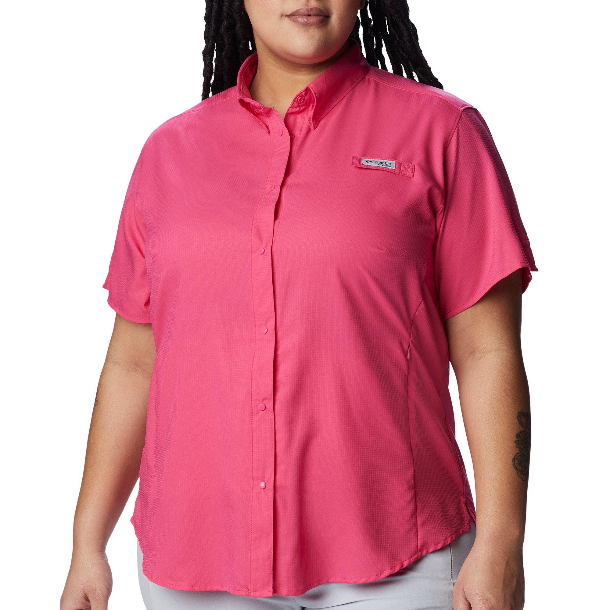 Plus PFG Tamiami  Short Sleeve Button-Up Shirt