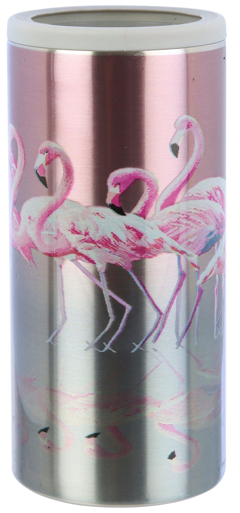 12 oz. Stainless Steel Flamingo Can Cooler