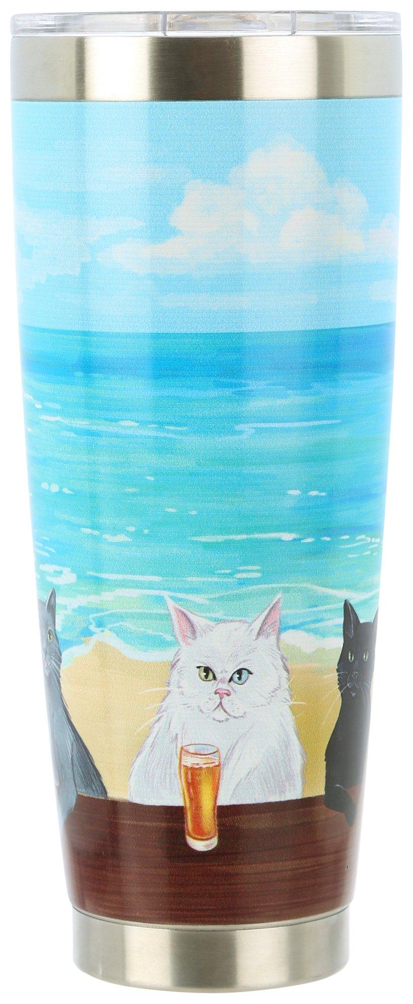 30 oz. Stainless Steel Beach Cats Tumbler
