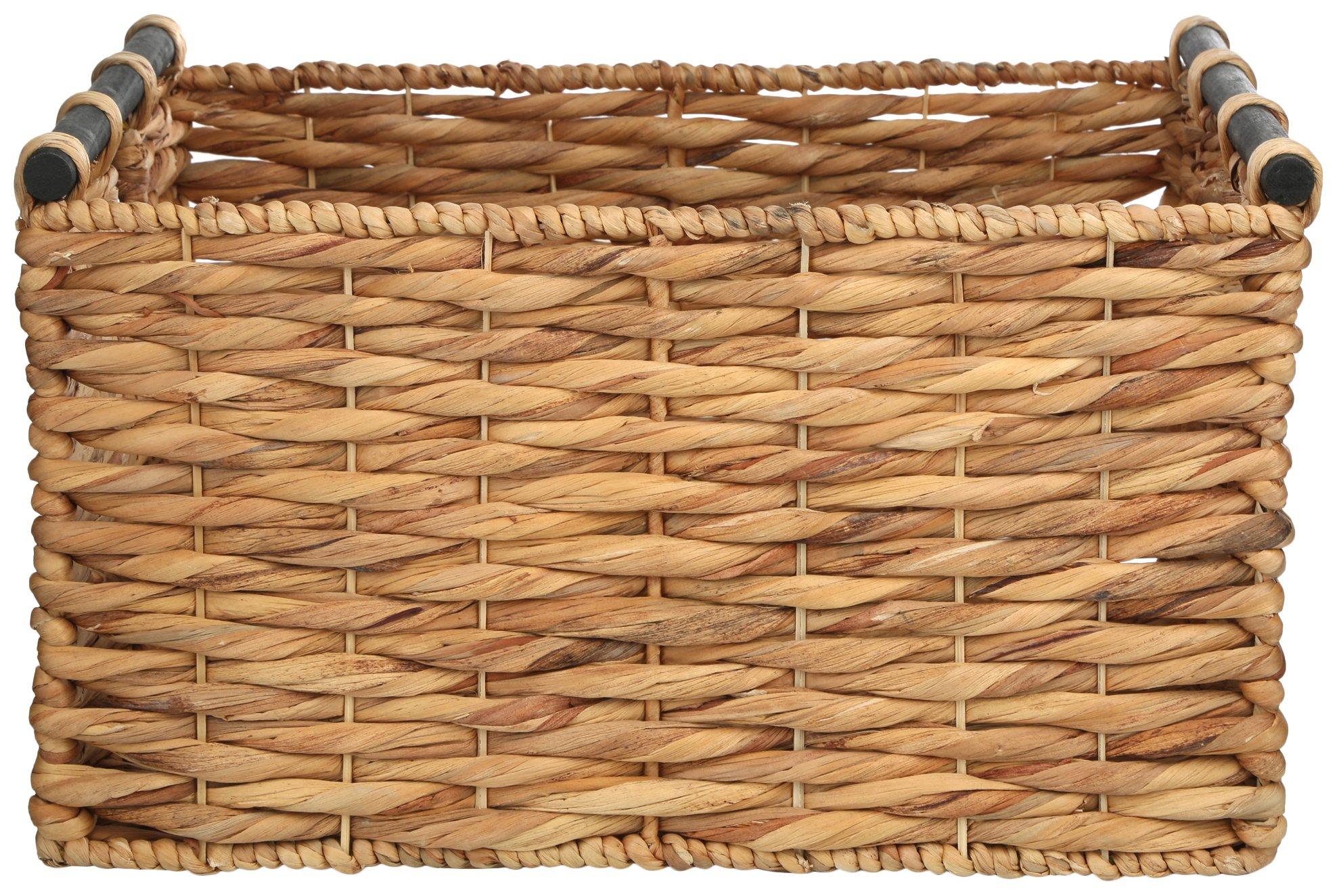17x15 Braided Wooden Handle Basket