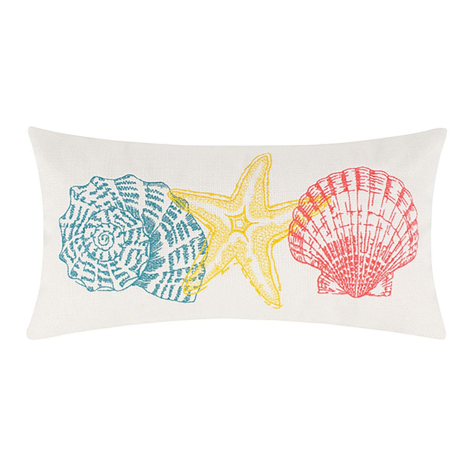 12x24 Decorative Sea Shell Pillow