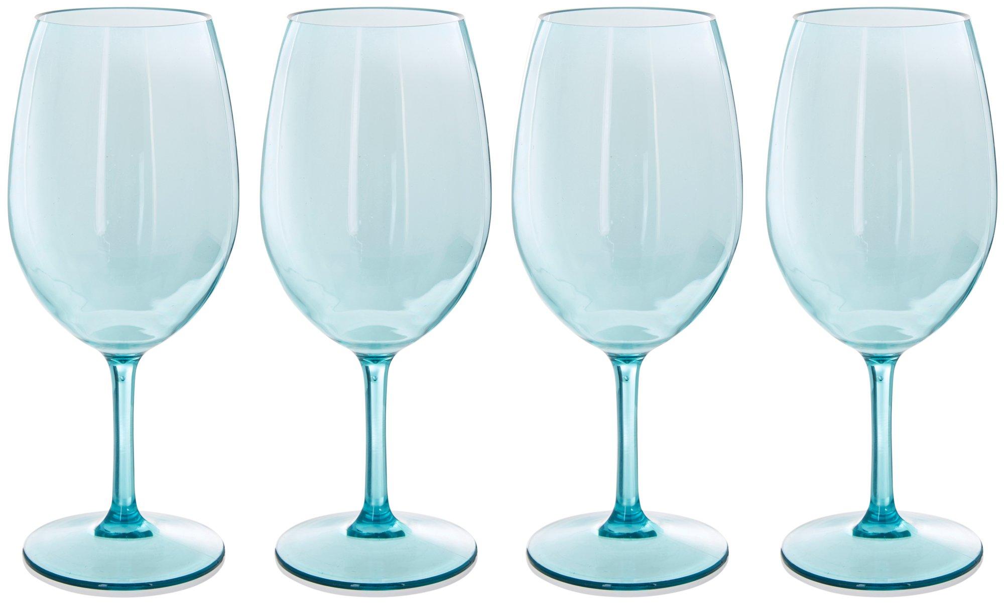 4 Pc Acrylic Wine Goblet Set
