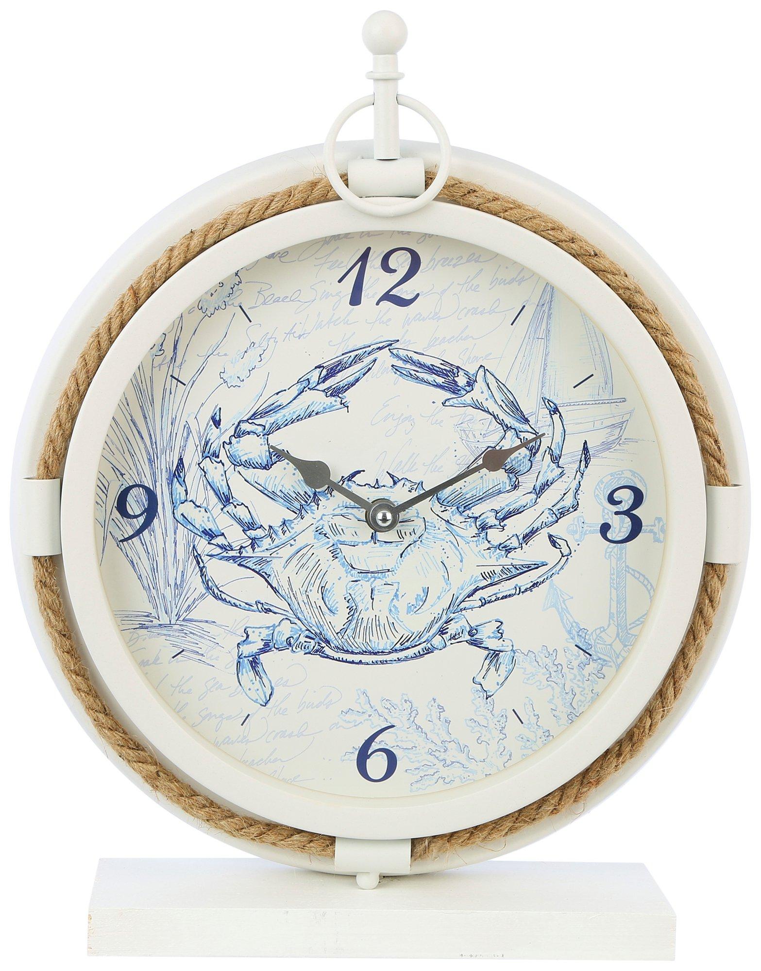 14 in. Crab Clock