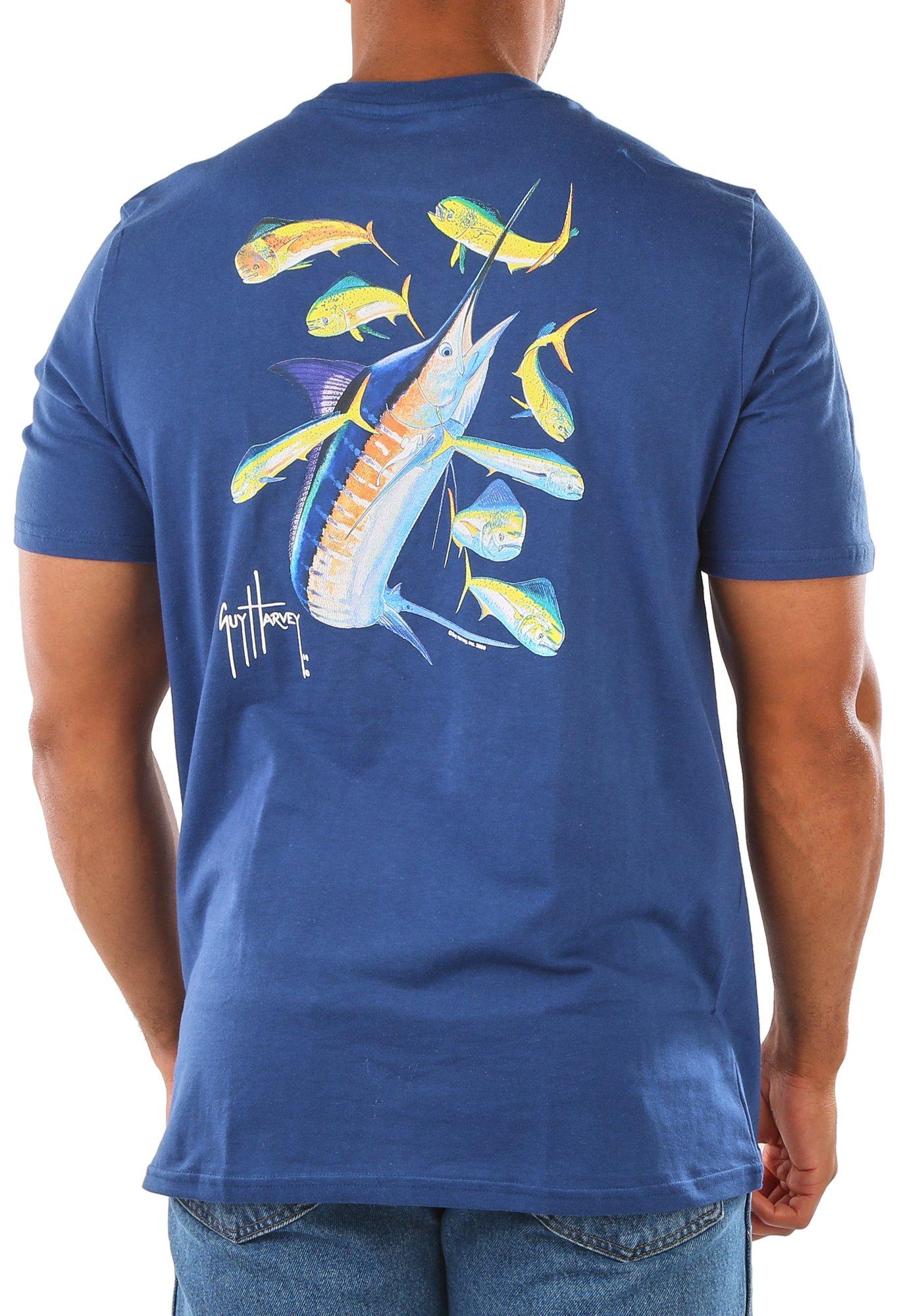 Mens Marlin & Dorado Fish Short Sleeve T-Shirt