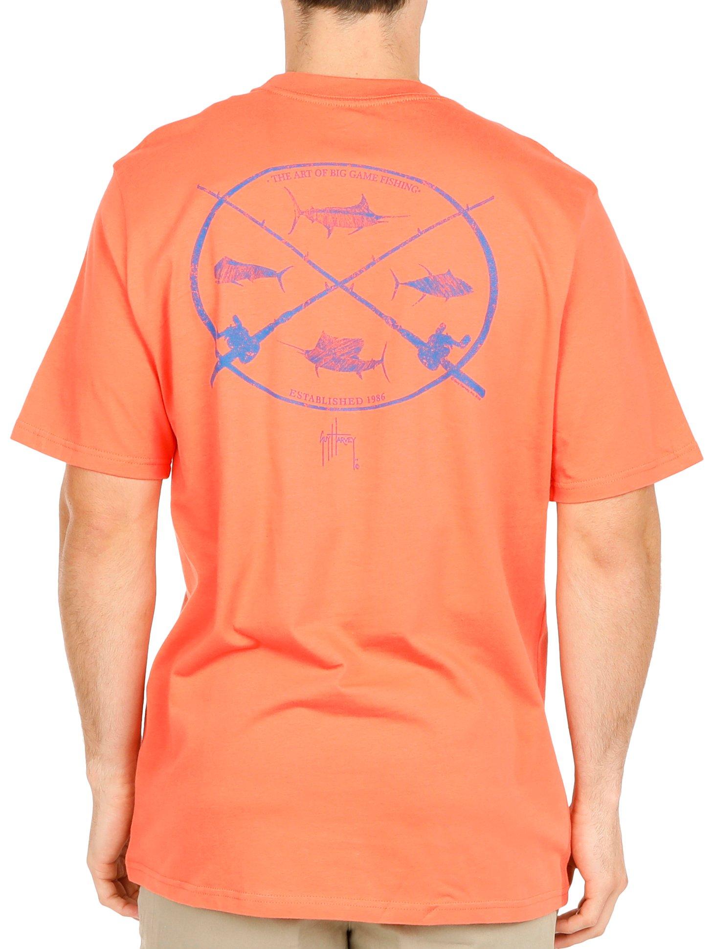 Mens Big Game Fish Graphic Short Sleeve T-Shirt