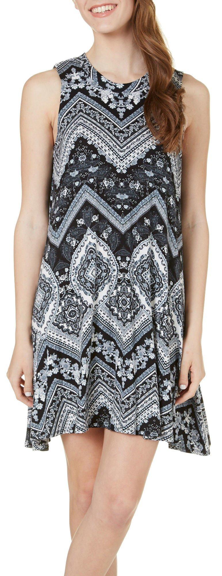 dresses plus bealls juniors byer chevron shift mix dress