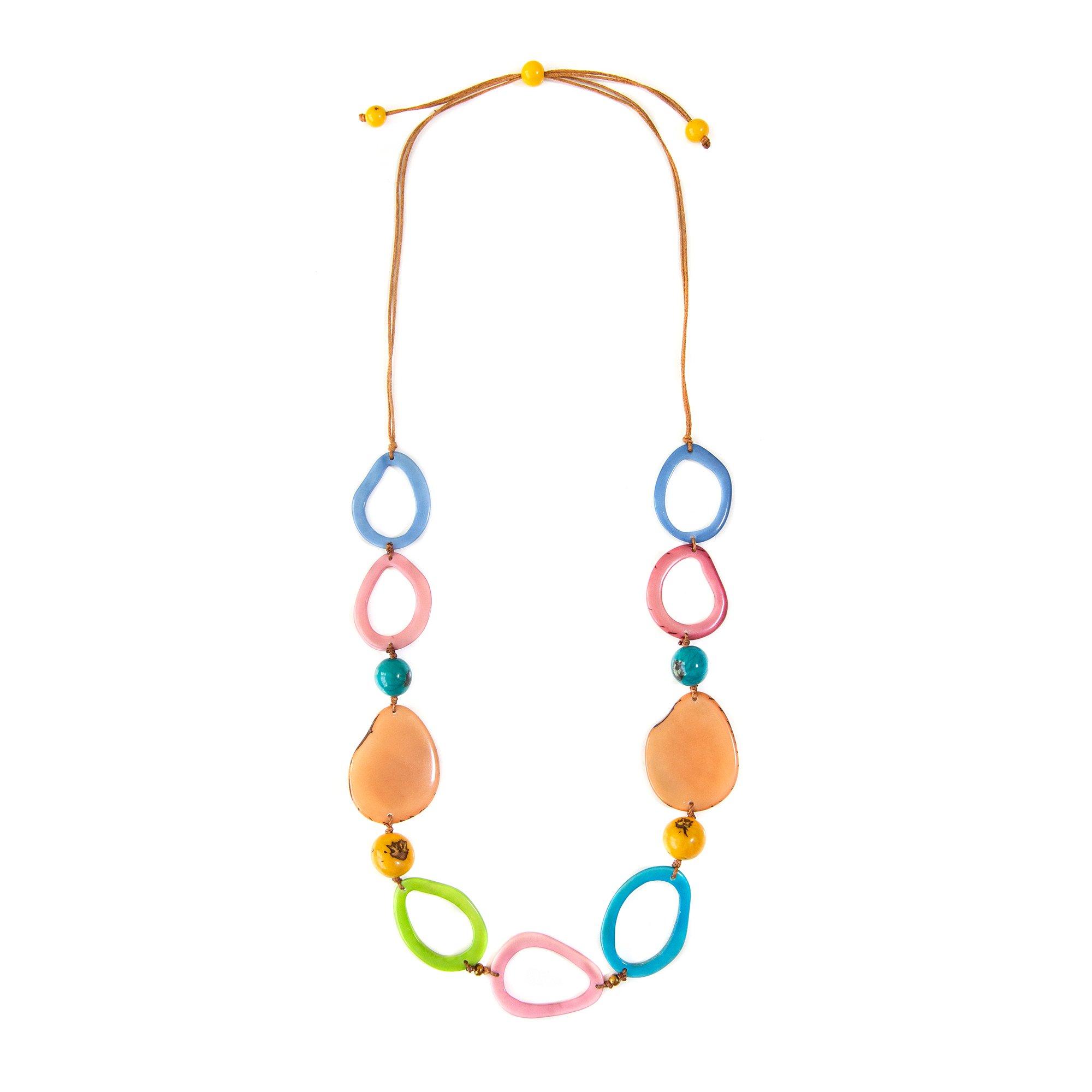 20 In. Multi-Colored Links Adjustable Necklace