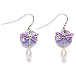 Dragonfly Pearlescent Drop Earrings