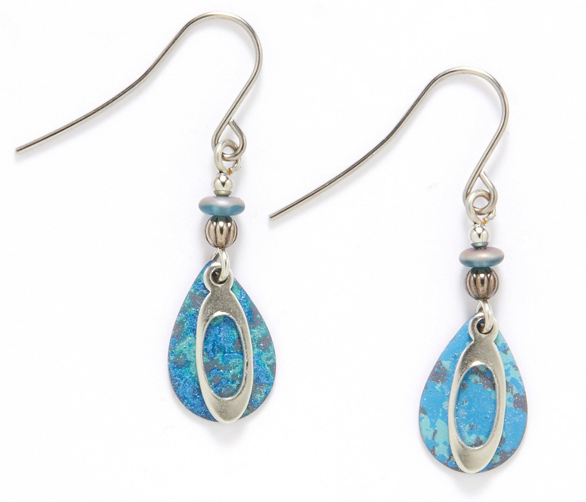 Silver Forest Blue Layer Drop Earrings | Bealls Florida