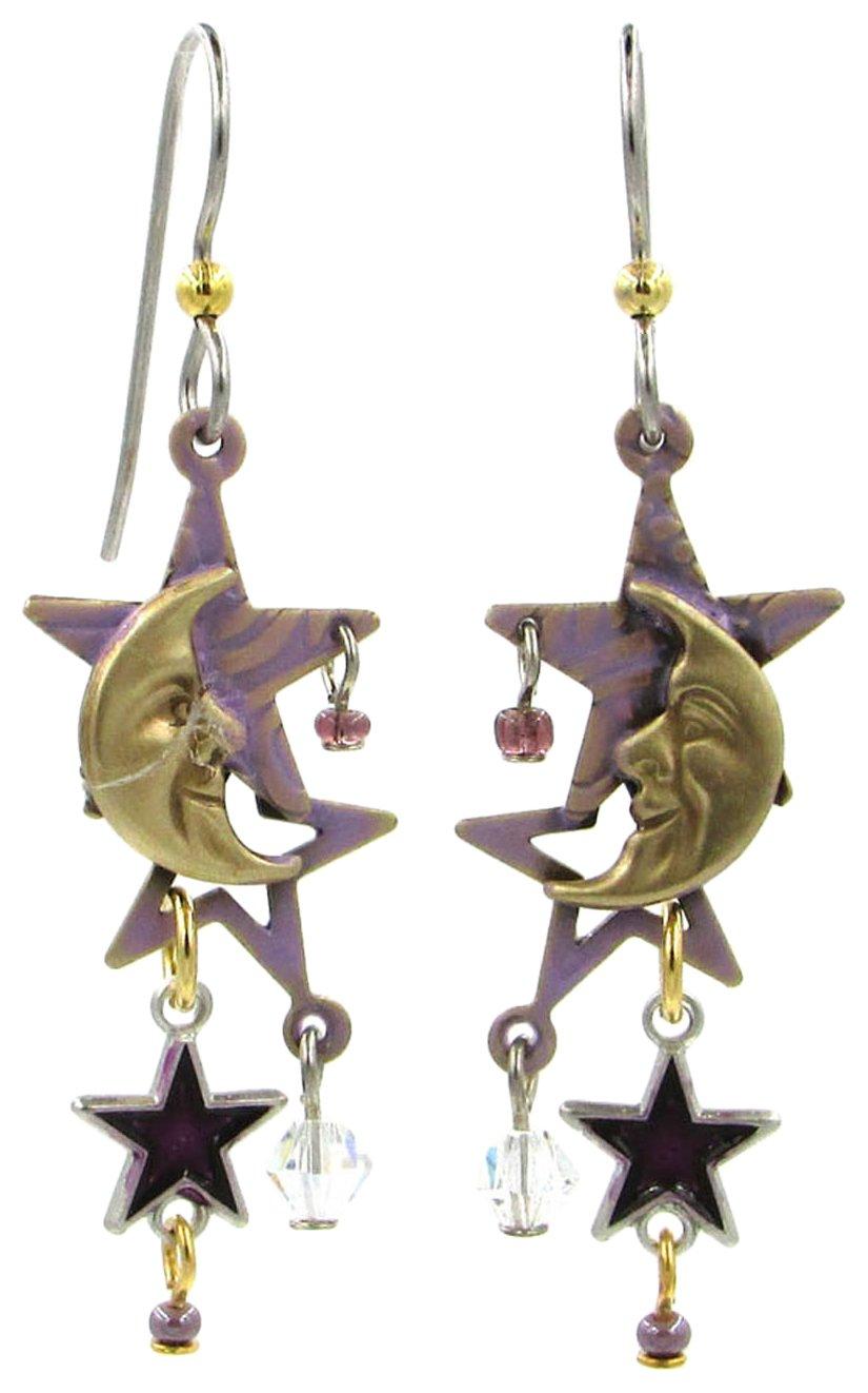 Beaded Stars & Moon Dangle Earrings