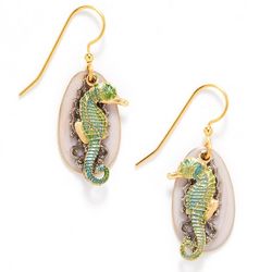 Silver Forest Seahorse Drop Earrings