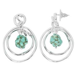 Orbital Turquoise Dangle Earrings