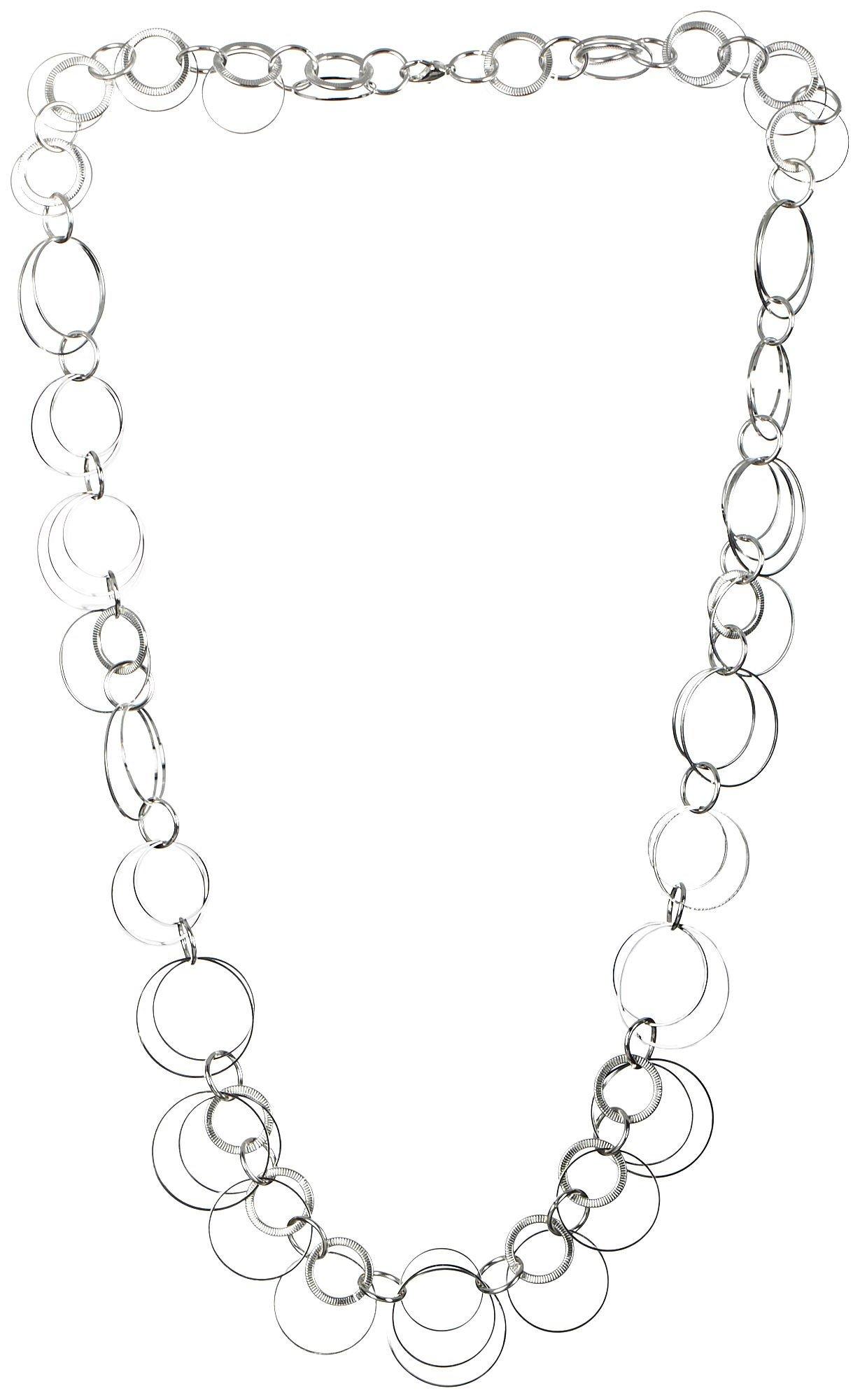 Multi-Ring Open Link Chain Necklace