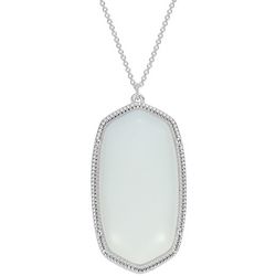 Juniper + Lime 18 In. Cabochon Rectangle Pendant Necklace
