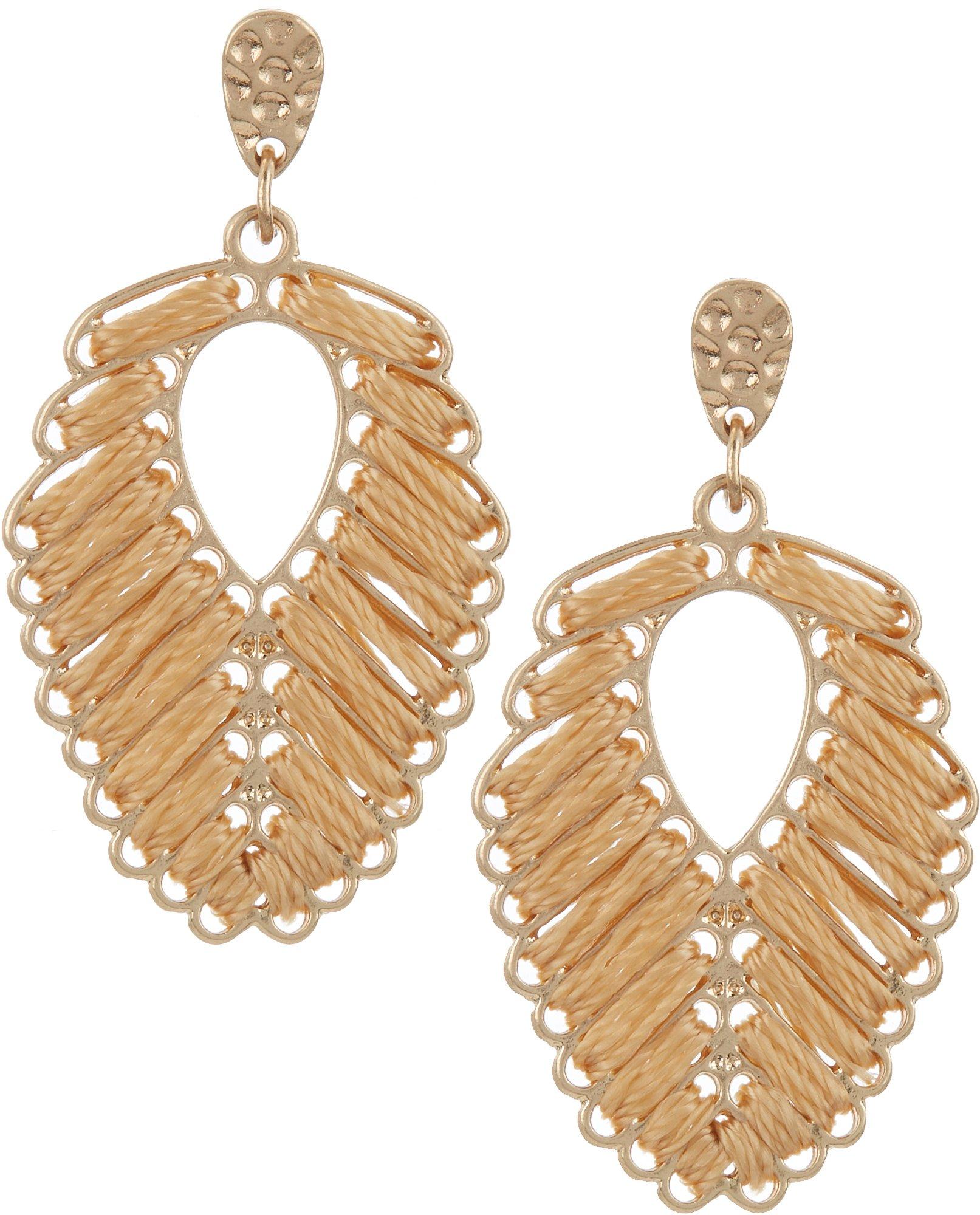 Bay Studio 1.75 In. Woven Filagree Drop Earrings