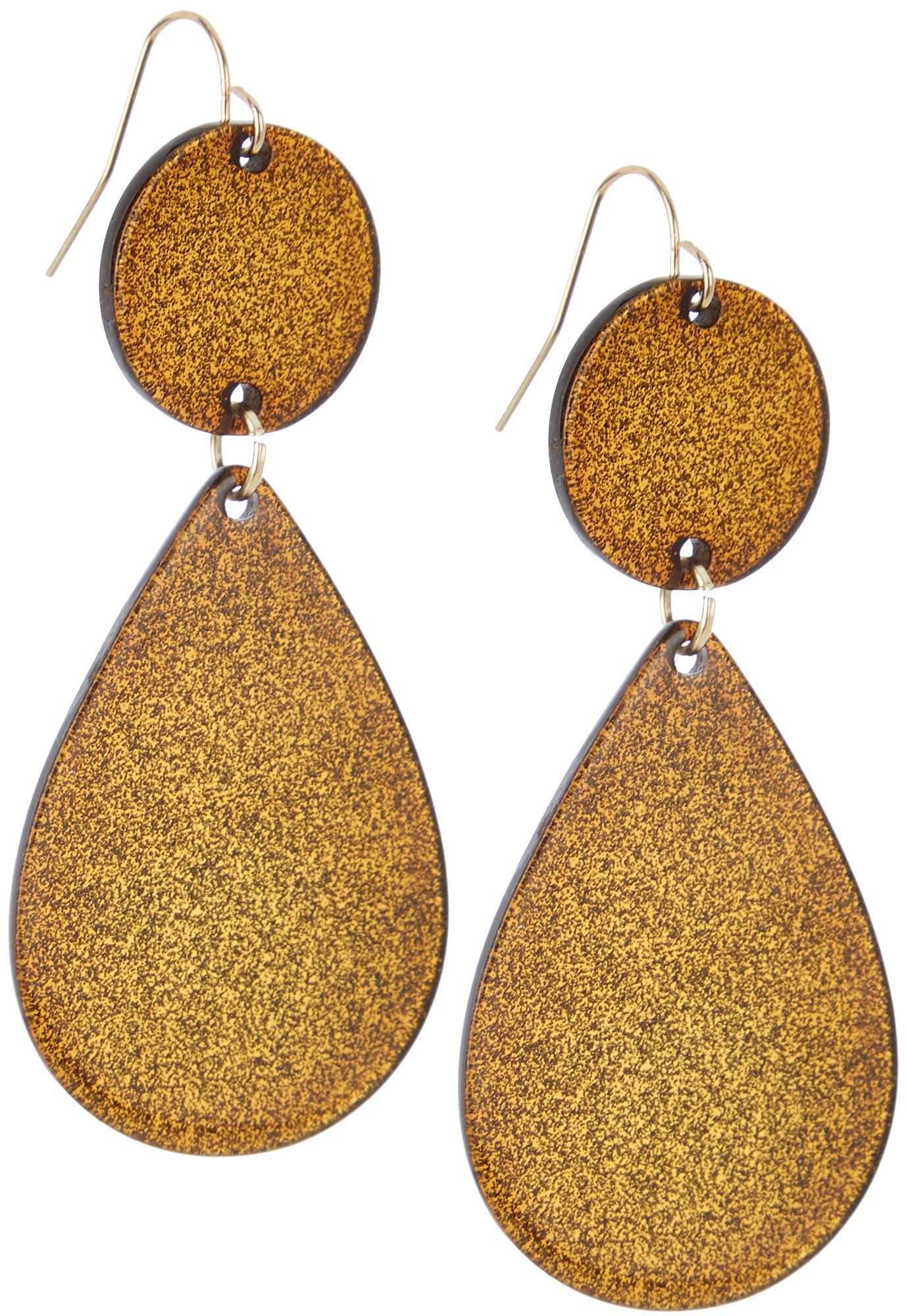 Bay Studio 3 In. Resin Glitter Teardrop Dangle Earrings