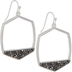 Bay Studio Glitter Open Hexagon Dangle Earrings