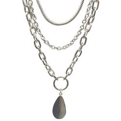 Bay Studio 3-Row Chain Teardrop Layered Necklace