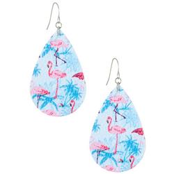 Flamingo Teardrop 2.5 In. Drop Earrings