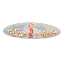 F2NYC 5-Pc Peace Love Happiness Ring Set
