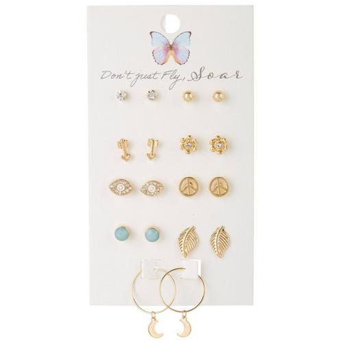 F2NYC 9-Pc Don't Just Fly Soar Fashion Earring
