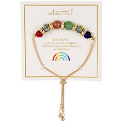 Urban Soul Rainbow Beads Slider Bracelet