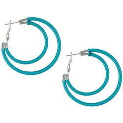 Bay Studio Double Hoop Thread Wrapped Earrings 1.75 in.