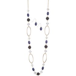Bay Studio Bead & Oval Links Illusion Necklace & Earring Set