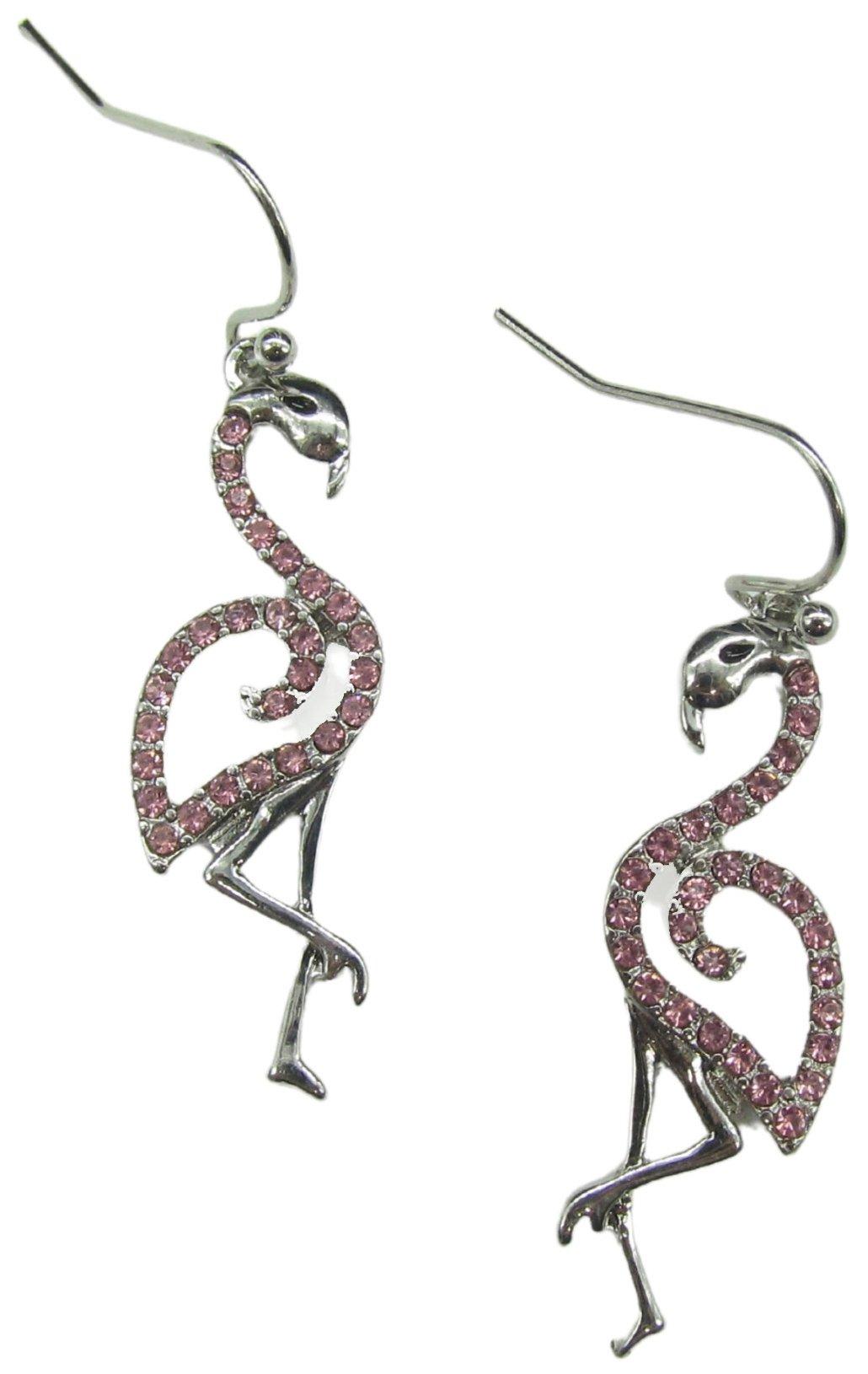 Bay Studio Pave Flamingo Dangle Earrings