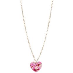 Bay Studio 28 In. Resin Heart Chain Necklace
