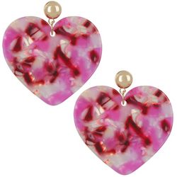 Bay Studio Multi-Color Heart Gold Tone Dangle Earrings