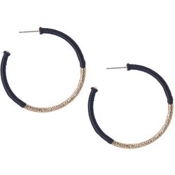 Bay Studio Goldtone Thread Wrapped C-Hoop Earrings