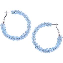 Bay Studio Crystal Embellished Hoop Earrings