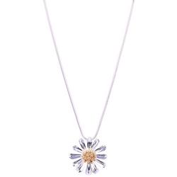 18 In. Sunflower Pendant Coil Necklace