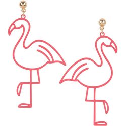 Bay Studio 3 In. Flamingo Silhouette Dangle Earrings