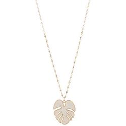 Monstera Leaf Pendant 32 In. Necklace