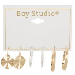 Bay Studio 3 Piece Hoop Drop Earrings