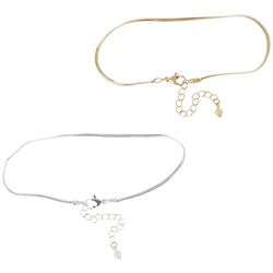 Bay Studio 2-Pc Two Tone Snake Chain Anklet