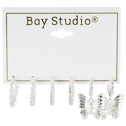 Bay Studio Womens 3-Pc Butterfly Earring Set
