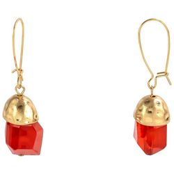 Bay Studio Faceted Stone Gold Tone Drop Earrings