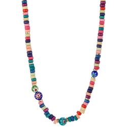 Bunulu 16 In. Multi-Colored Bead Chain Necklace